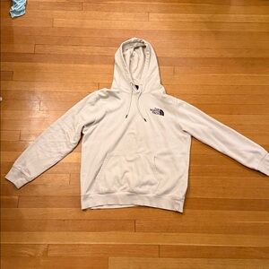 The North Face Beige Sweatshirt with Maroon Logo